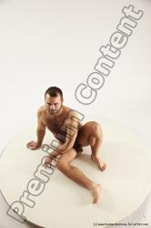 Nude Man White Sitting poses - simple Average Short Brown Sitting poses - ALL Multi angles poses Realistic